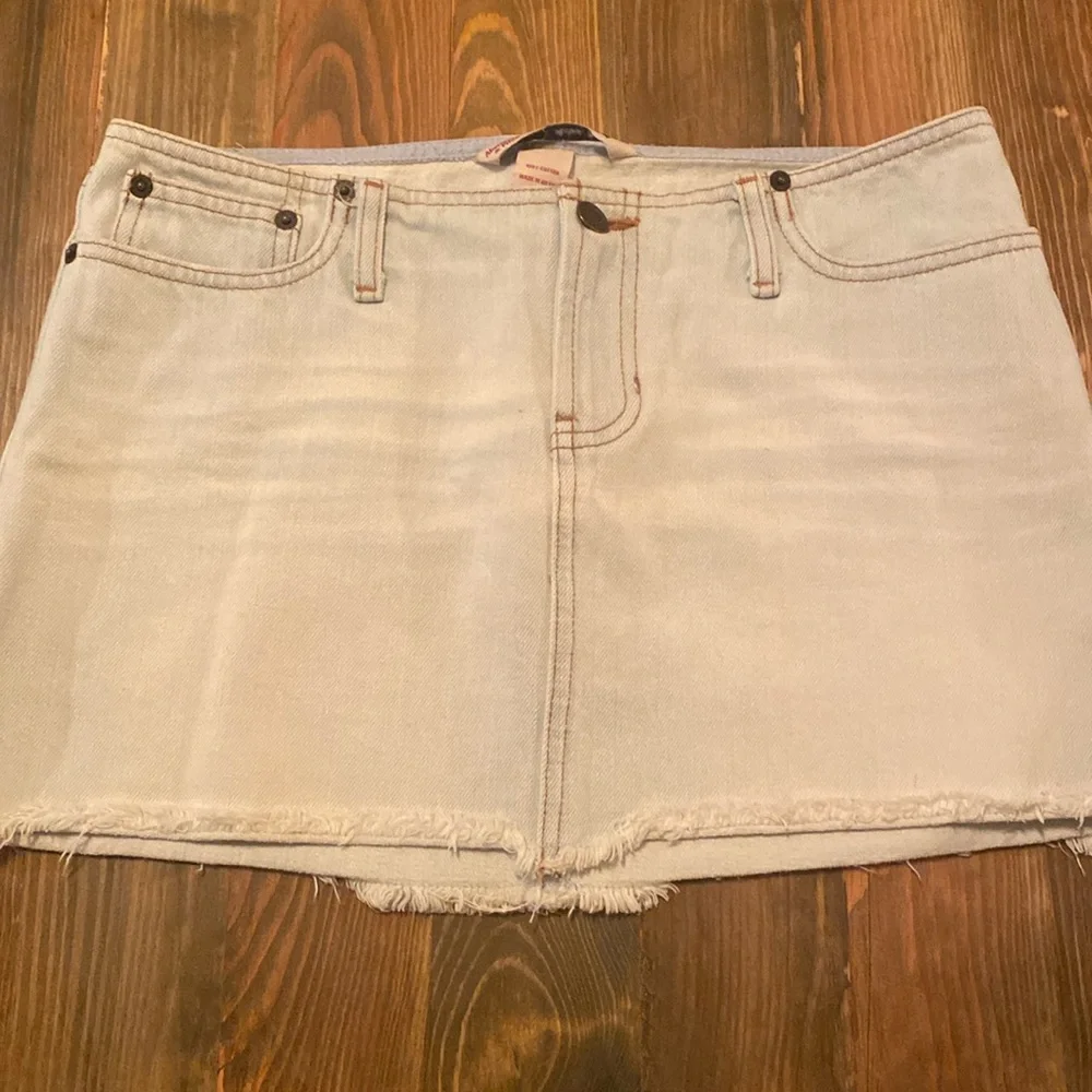 Abercrombie‎ light wash micro mini skirt